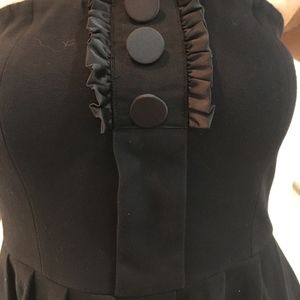 Black Tie! heavy twill ponte strapless dress,M